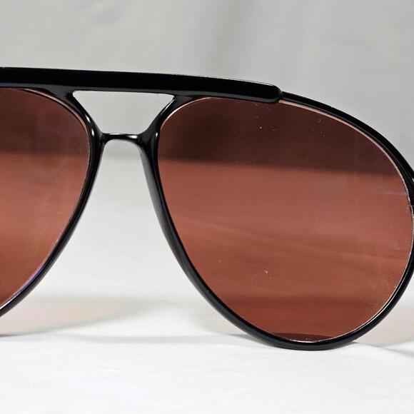 Vintage Serengeti 5284L Matte Black Aviator Sunglasses Rose Lens Japan Frames - Picture 15 of 15